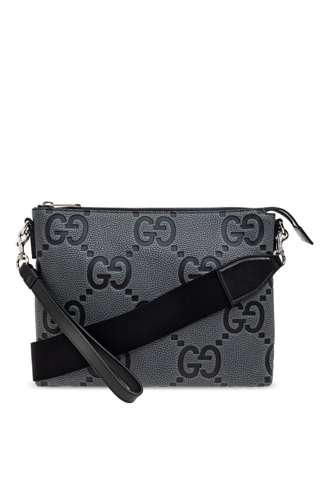 【関税&送料込】Gucci Medium Jumbo Gg Messenger Bag GG jumbo medium messeger bag in black leather | GUCCI® SG